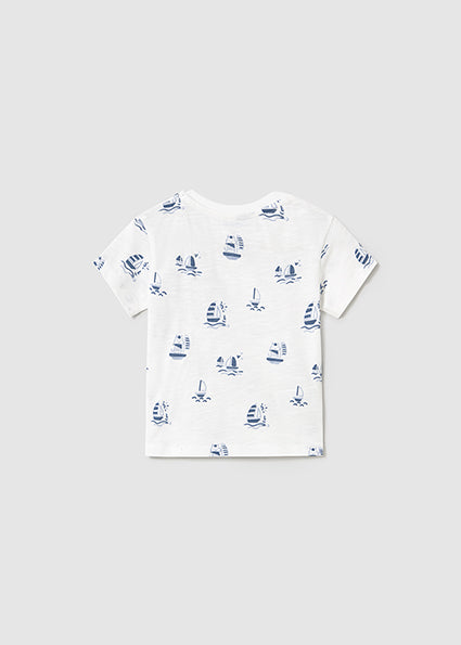 T-shirt m/c imprime bateaux
