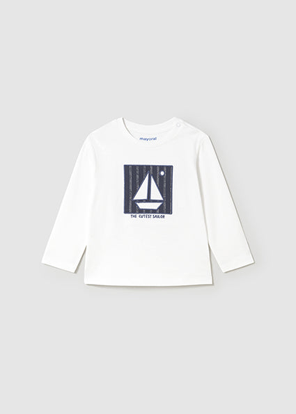 T-shirt m/l Blanc Bateau