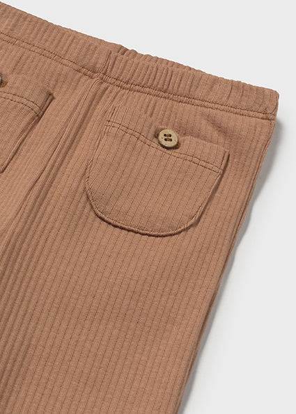 Legging évasé côtelé Caramel