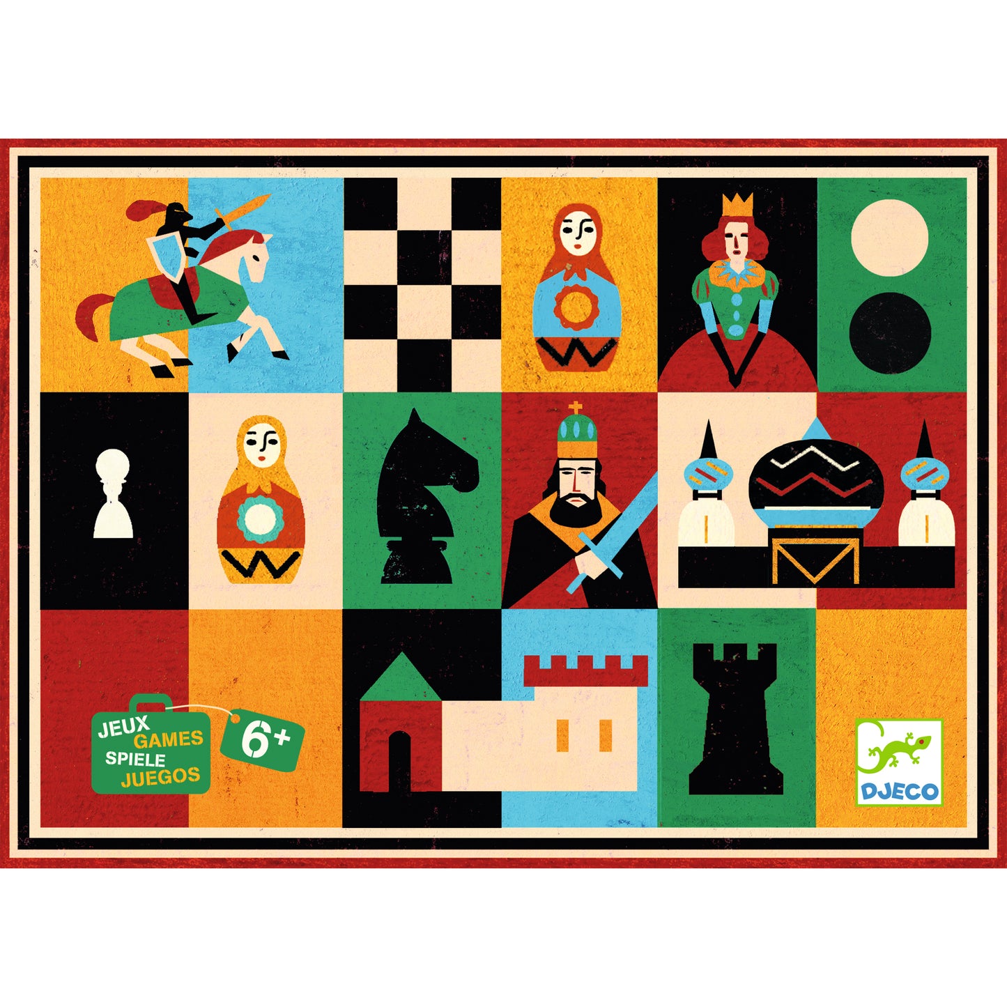 Valise échecs et dames 6+