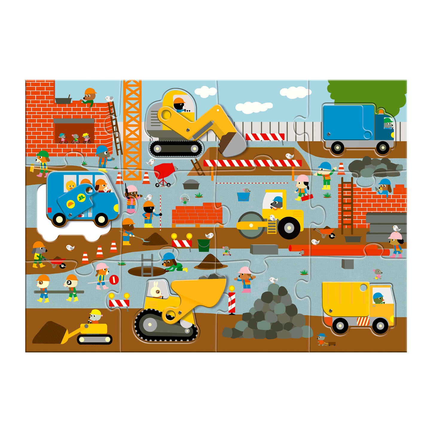 Puzzle géant Le chantier +3ans