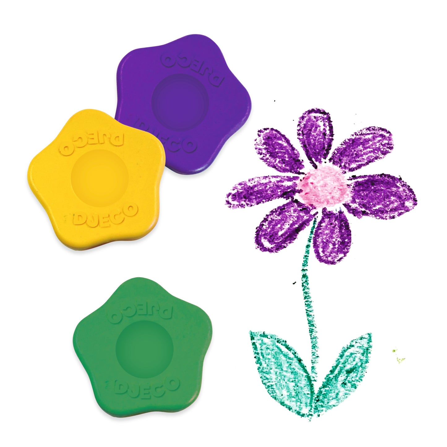 12 crayons fleurs +18M