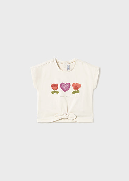 T-shirt m/c crochet fleurs