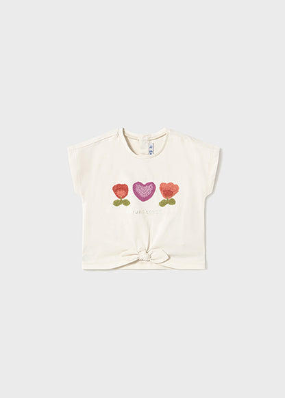 T-shirt m/c crochet fleurs