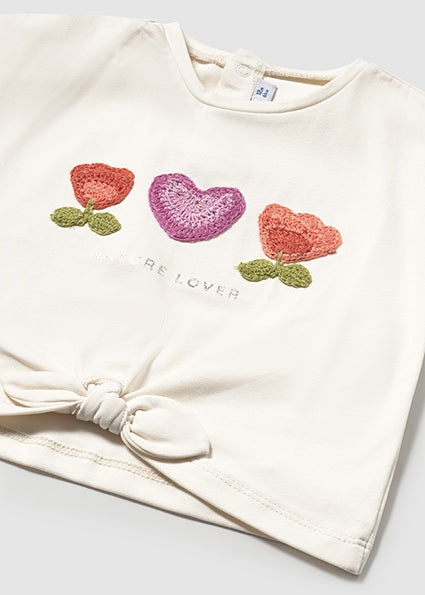 T-shirt m/c crochet fleurs