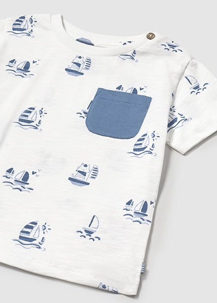 T-shirt m/c imprime bateaux