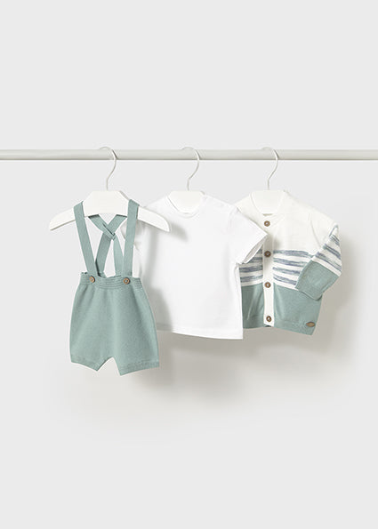 Ensemble 3 pièces tricot Menthe