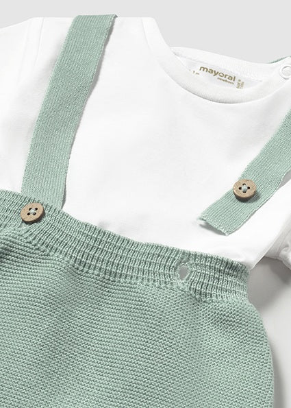 Ensemble 3 pièces tricot Menthe