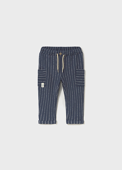 Pantalon en maille rayé
