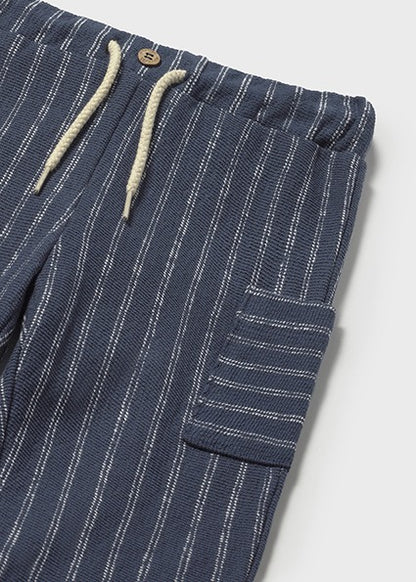 Pantalon en maille rayé