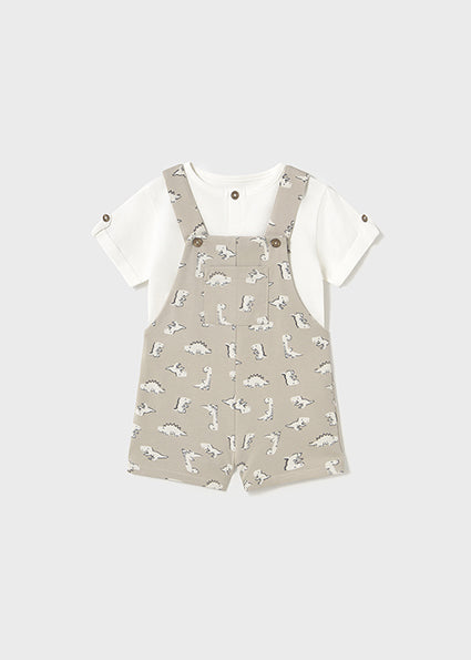 Ensemble 2 pièces Salopette maille + t-shirt 12M