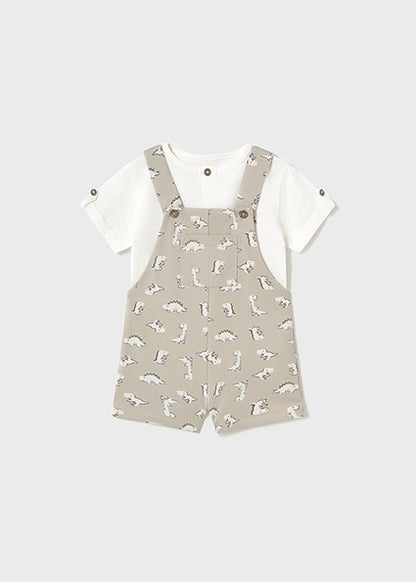 Ensemble 2 pièces Salopette maille + t-shirt 12M