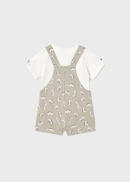 Ensemble 2 pièces Salopette maille + t-shirt 12M