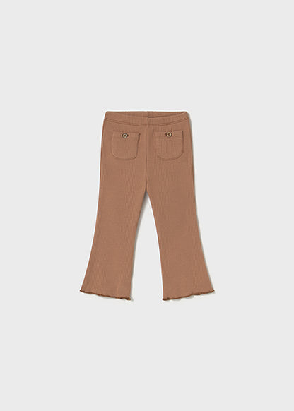 Legging évasé côtelé Caramel