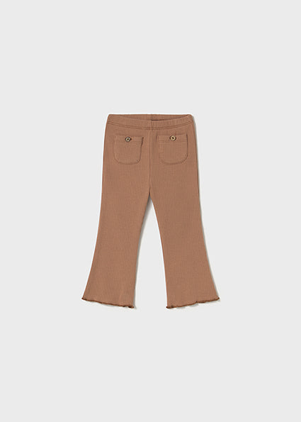 Legging évasé côtelé Caramel
