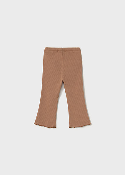 Legging évasé côtelé Caramel