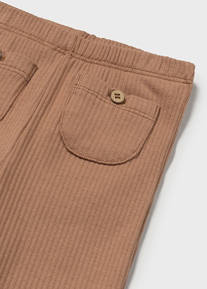 Legging évasé côtelé Caramel