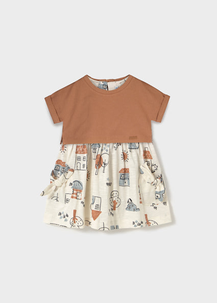 Robe 2 pièces Caramel/Gris 12M
