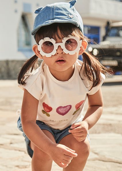 T-shirt m/c crochet fleurs
