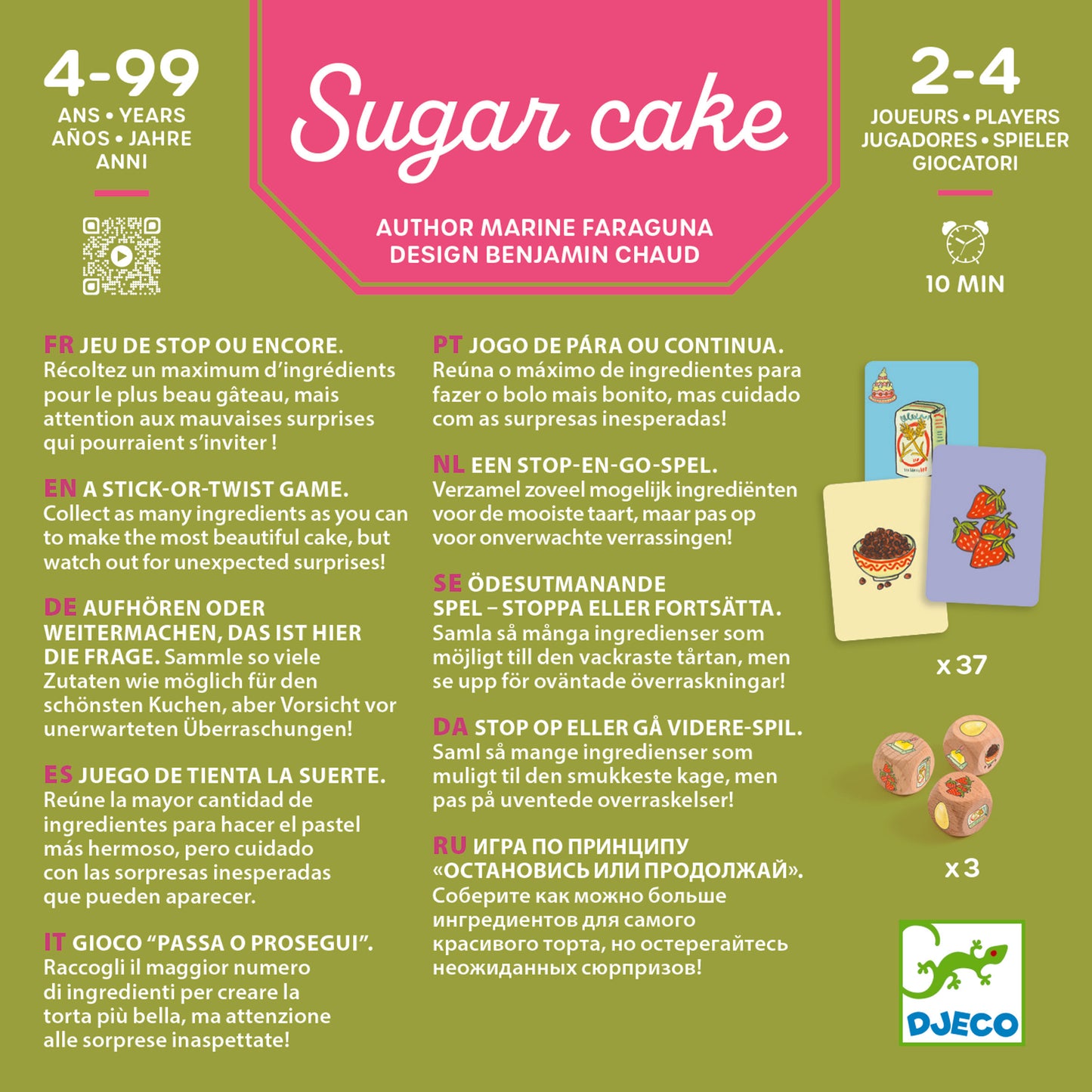 Jeu de société Sugar cake 4-99ans