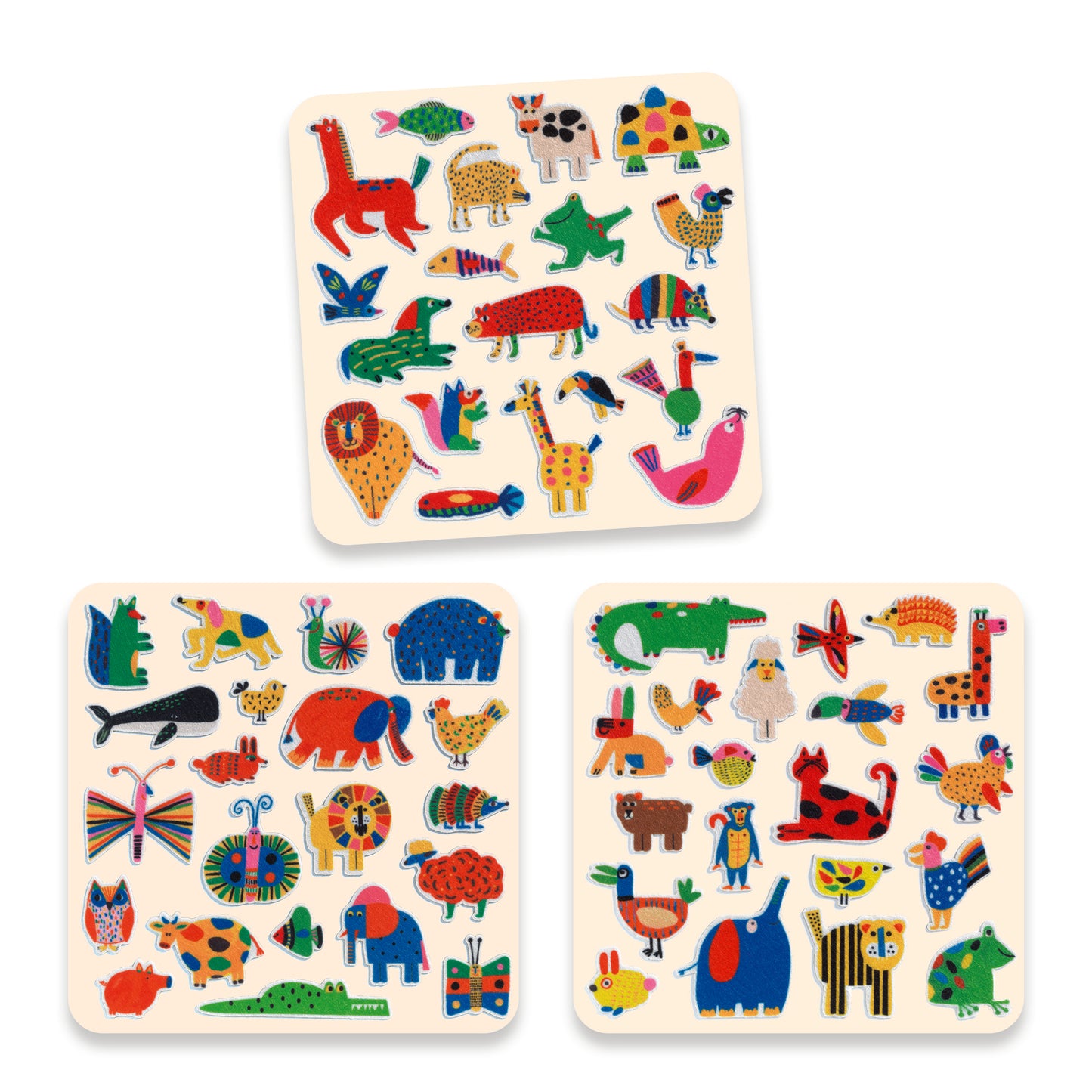 Gommettes en feutrine - Des animaux partout ! +18M