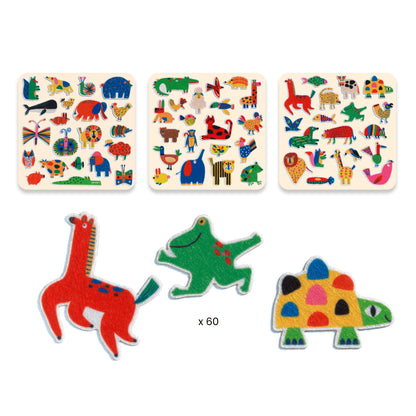 Gommettes en feutrine - Des animaux partout ! +18M