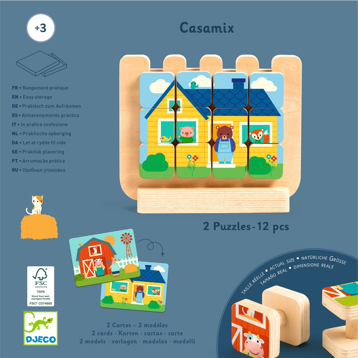 Puzzle bois Casamix +3ans