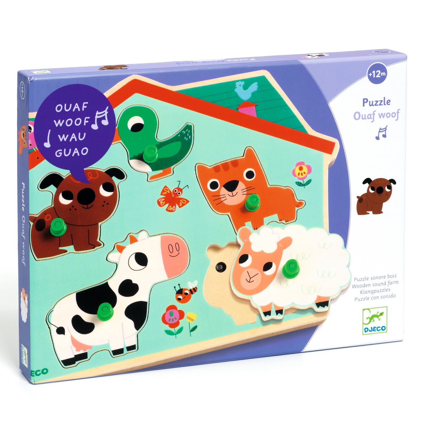 Puzzle musical Ouaf woof +12M