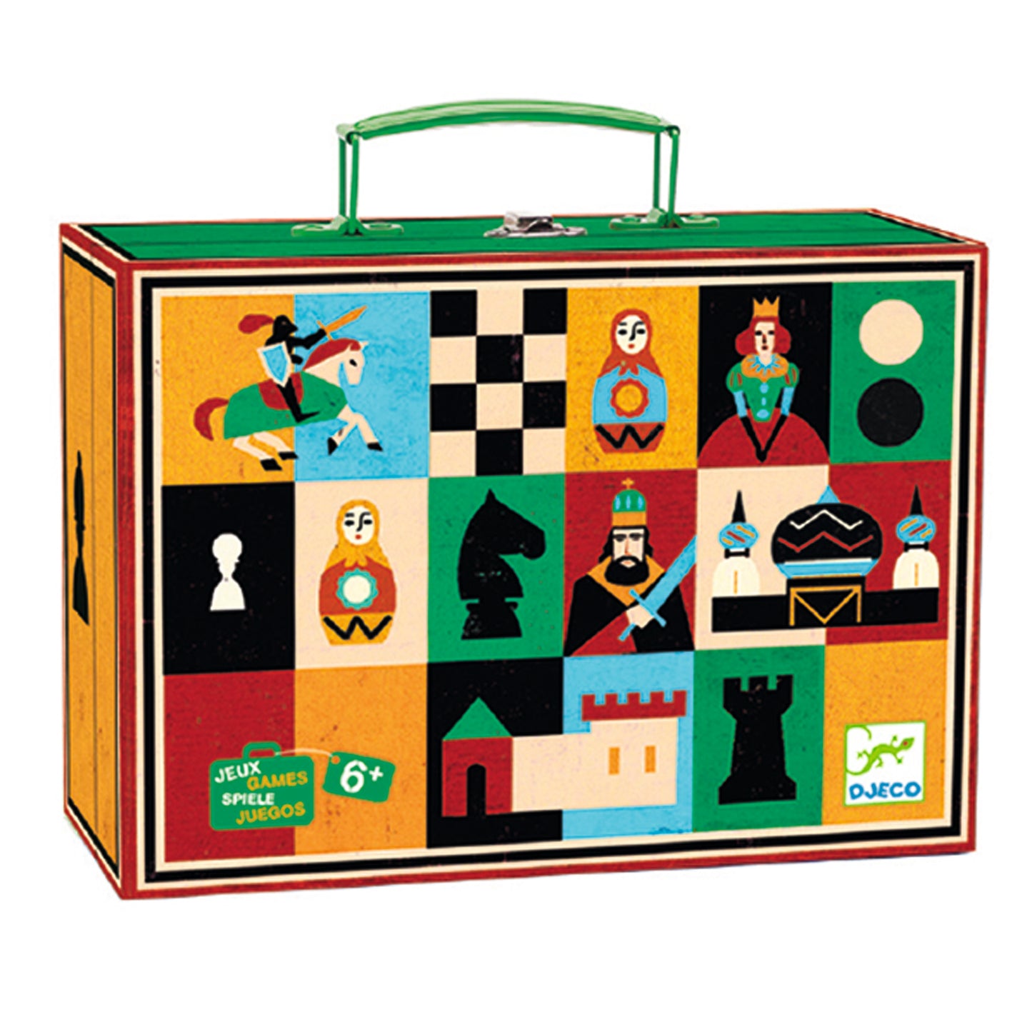 Valise échecs et dames 6+