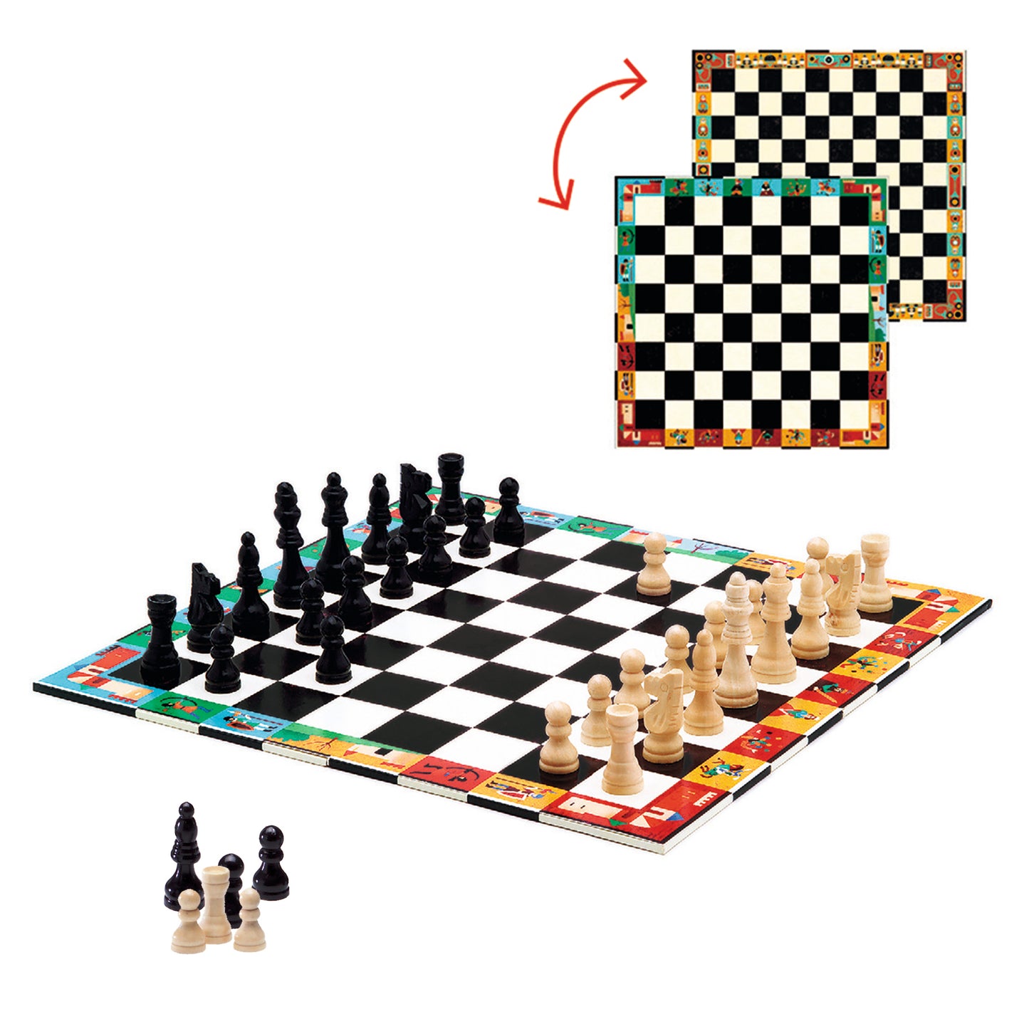 Valise échecs et dames 6+