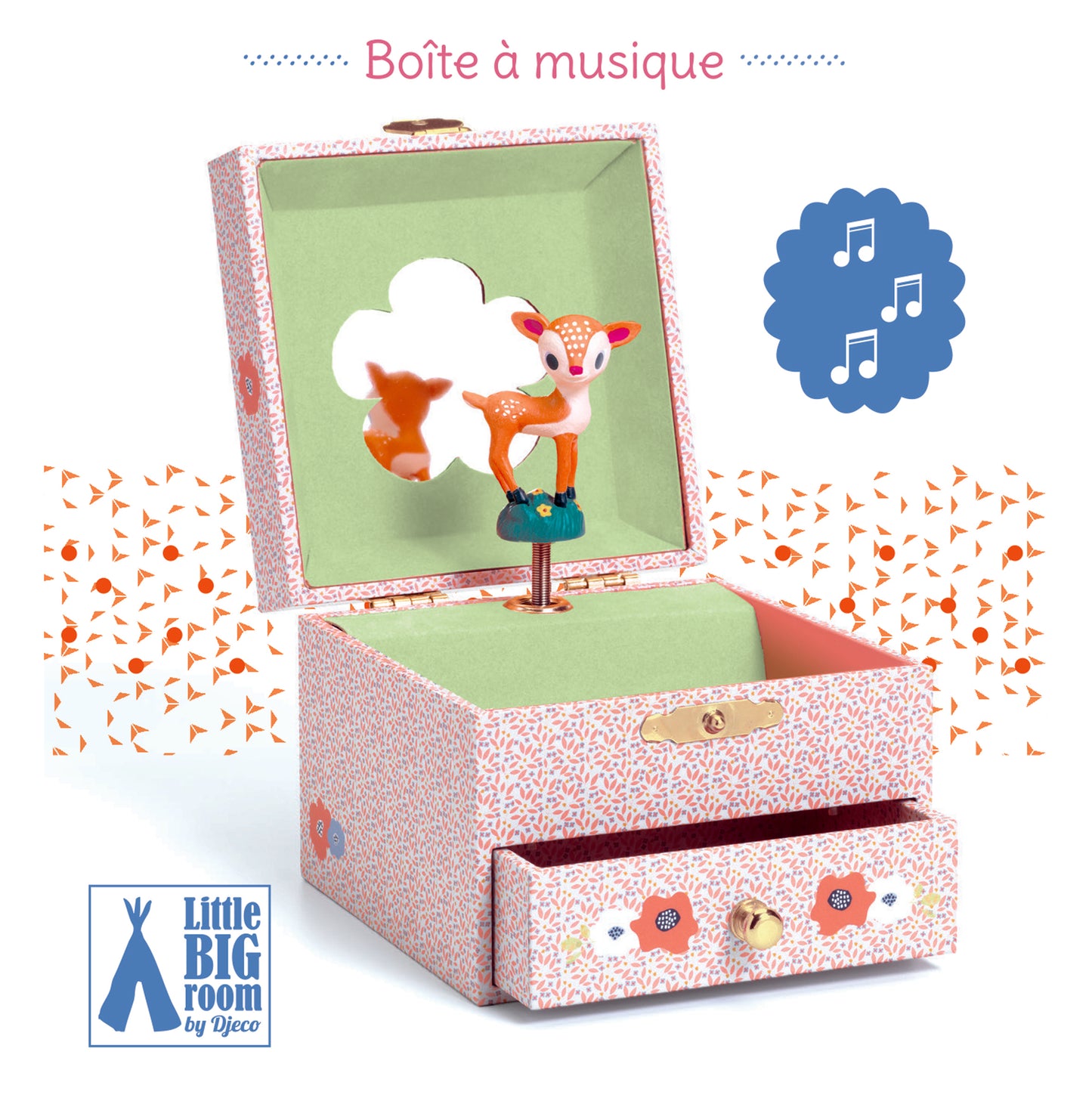 Boite à musique Faon des bois