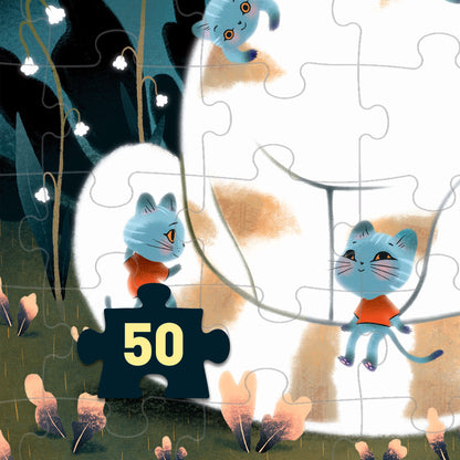 Puzzle Chats câlins phosphorescent - 50 pcs +5ans