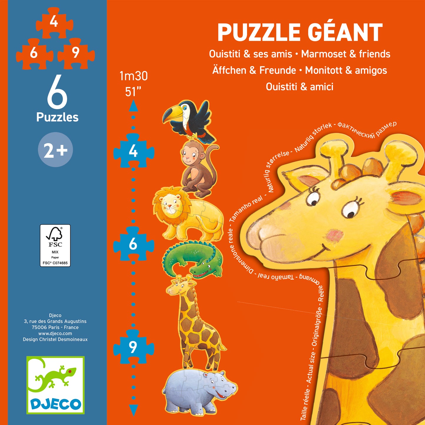 Puzzle géant Ouistiti & ses amis +2ans