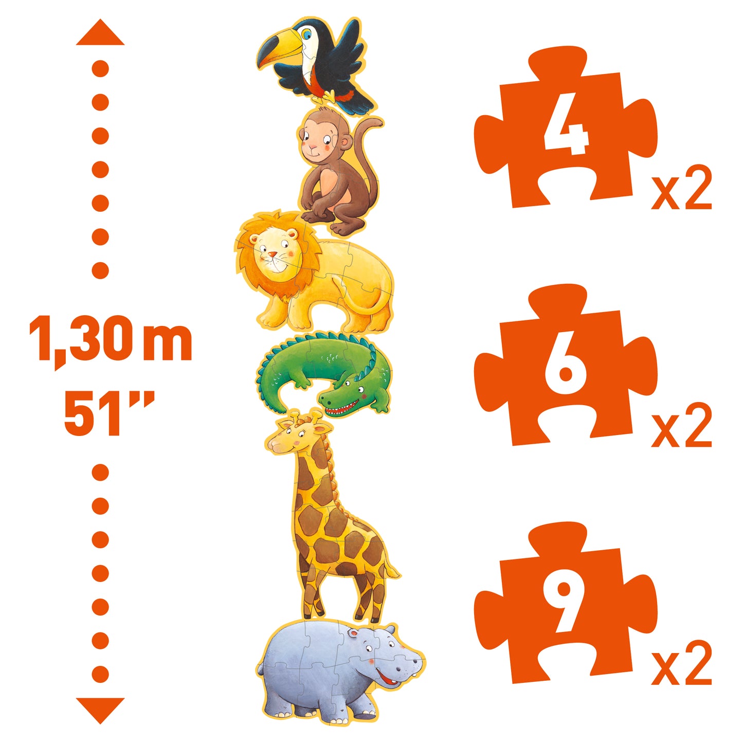 Puzzle géant Ouistiti & ses amis +2ans