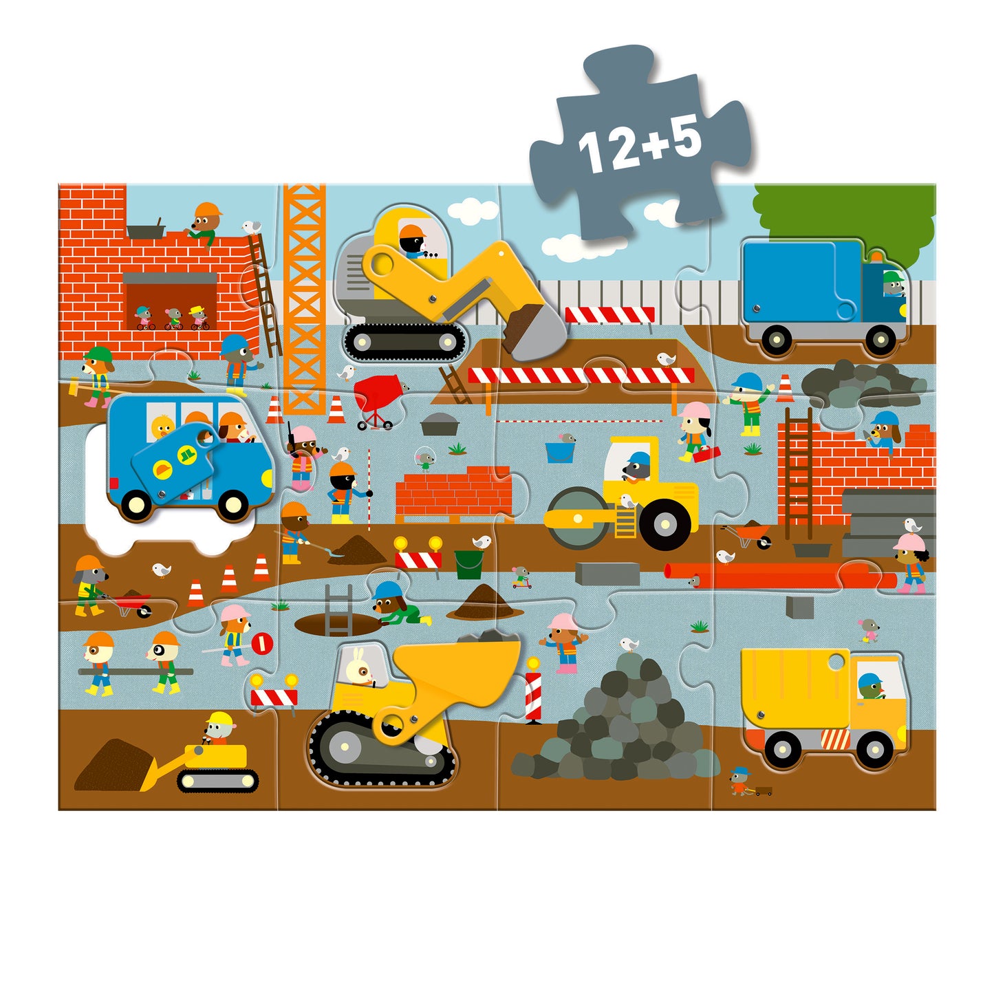 Puzzle géant Le chantier +3ans
