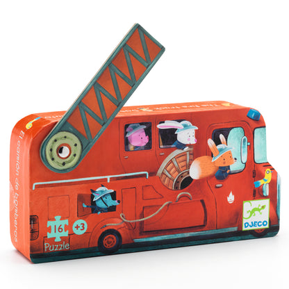 Puzzle Le camion de pompier - 16 pcs +3ans