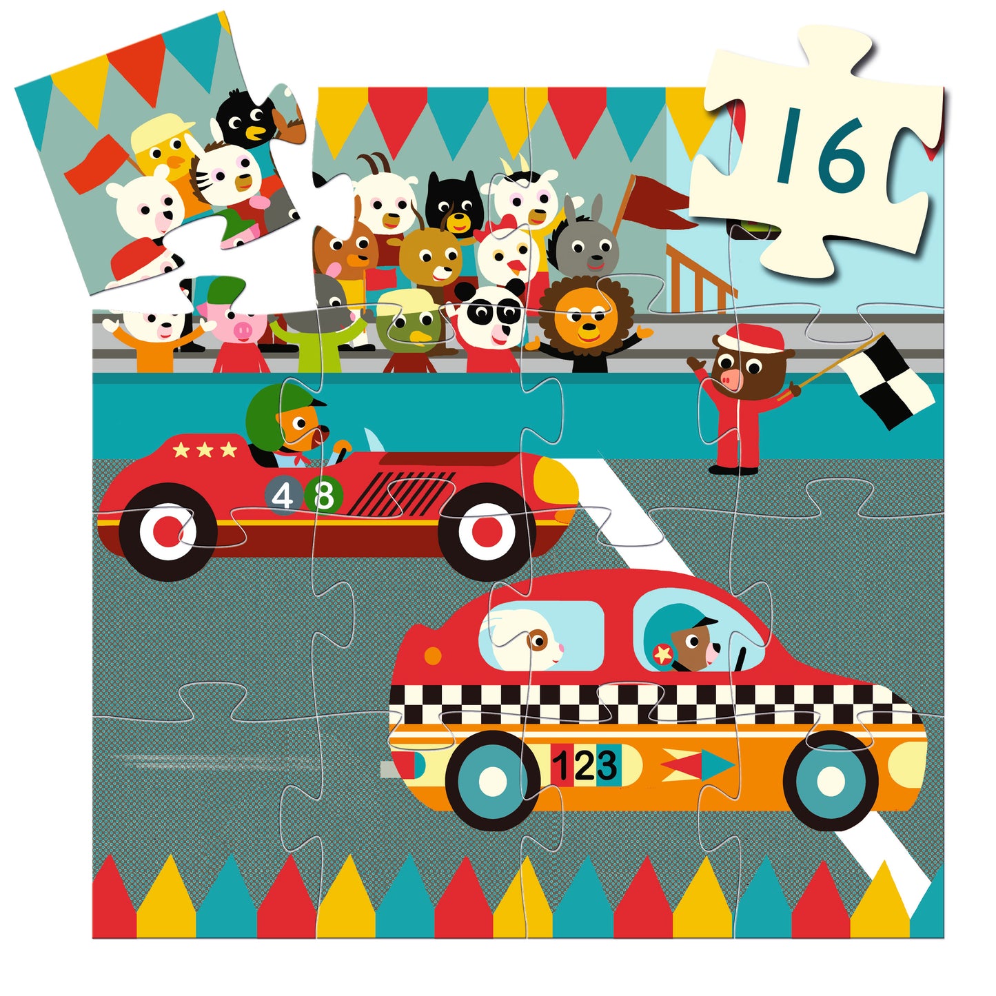 Puzzle Le bolide - 16 pcs +3ans