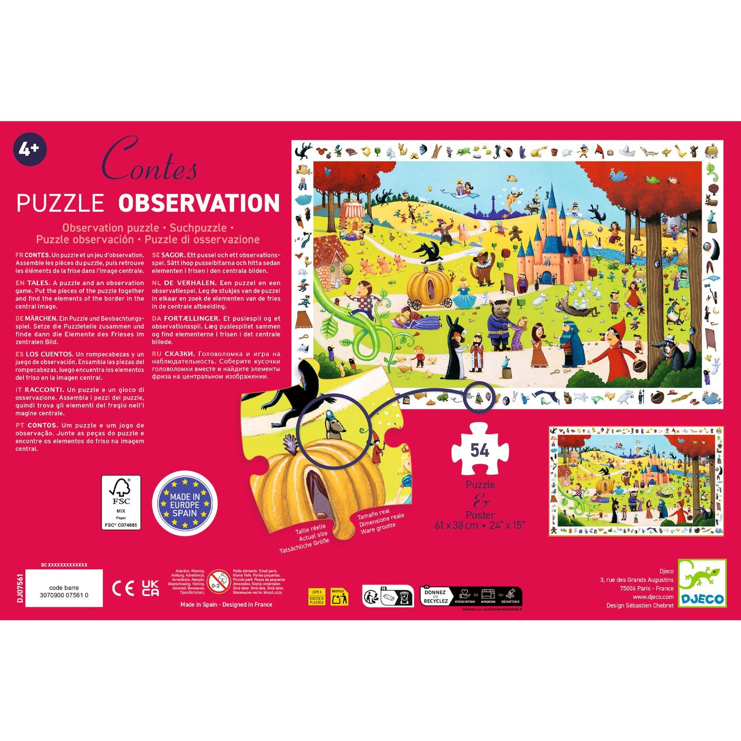 Puzzle Contes - 54 pcs +4ans