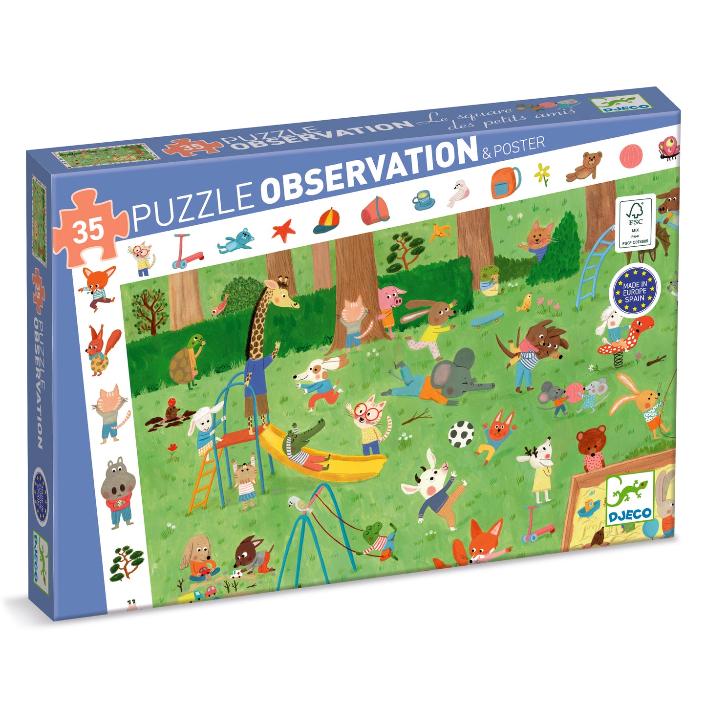 Puzzle Le square des petits amis - 35 pcs +3ans