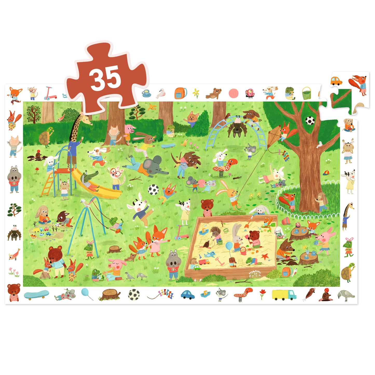 Puzzle Le square des petits amis - 35 pcs +3ans