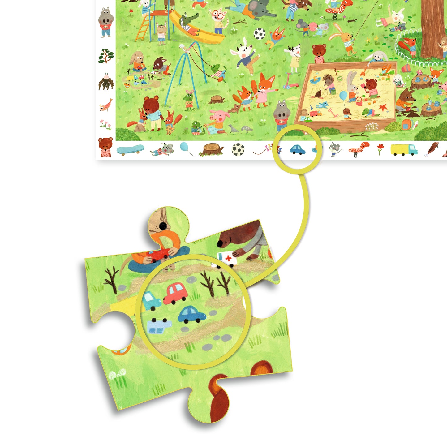 Puzzle Le square des petits amis - 35 pcs +3ans