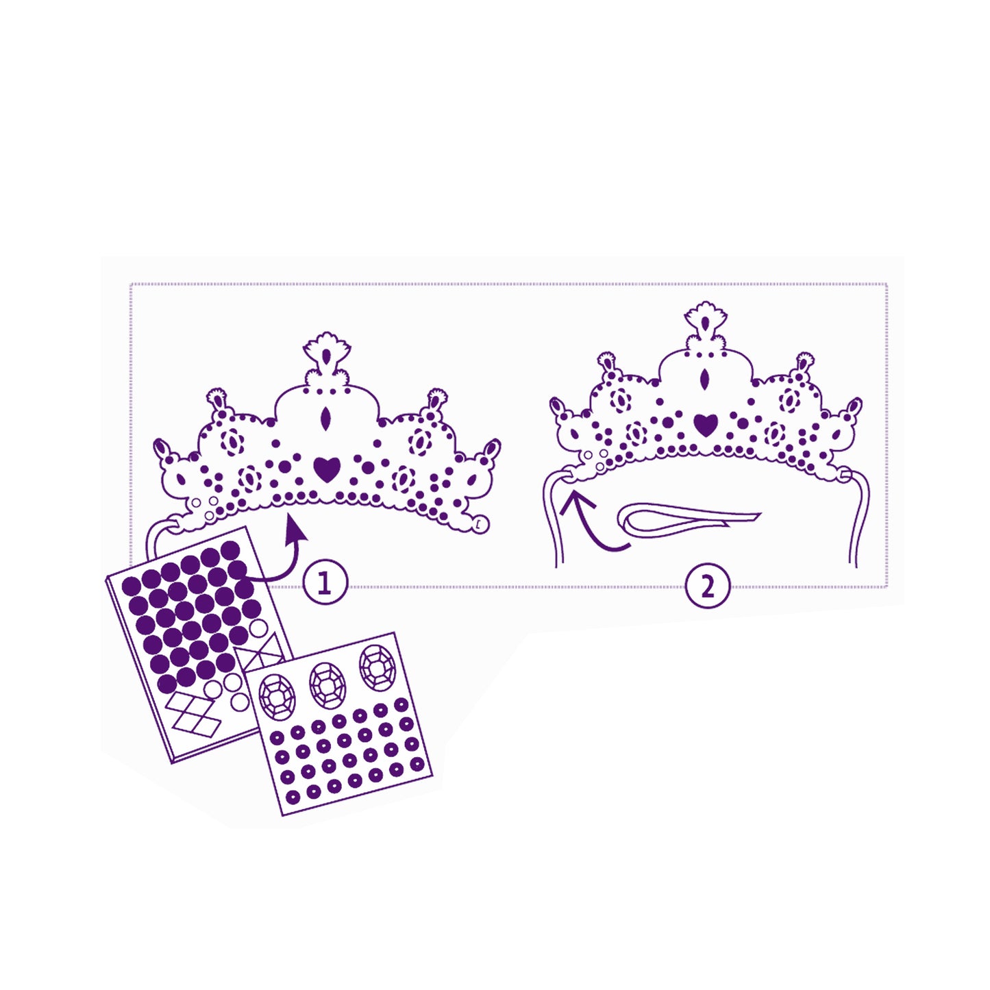 DIY 4 Diadèmes Mosaïques - Comme une princesse +5ans