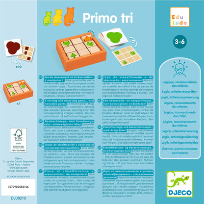 Jeu éducatif bois Primo Tri 3-6