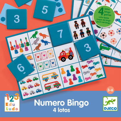 Numéro Bingo 4 lotos - 3 ans +