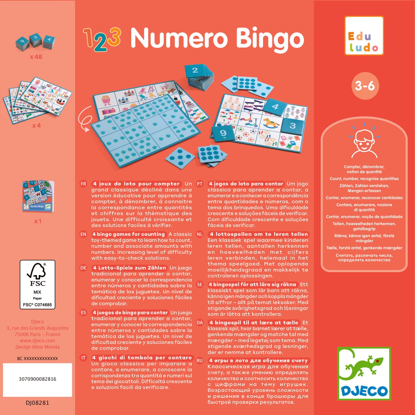Numéro Bingo 4 lotos - 3 ans +