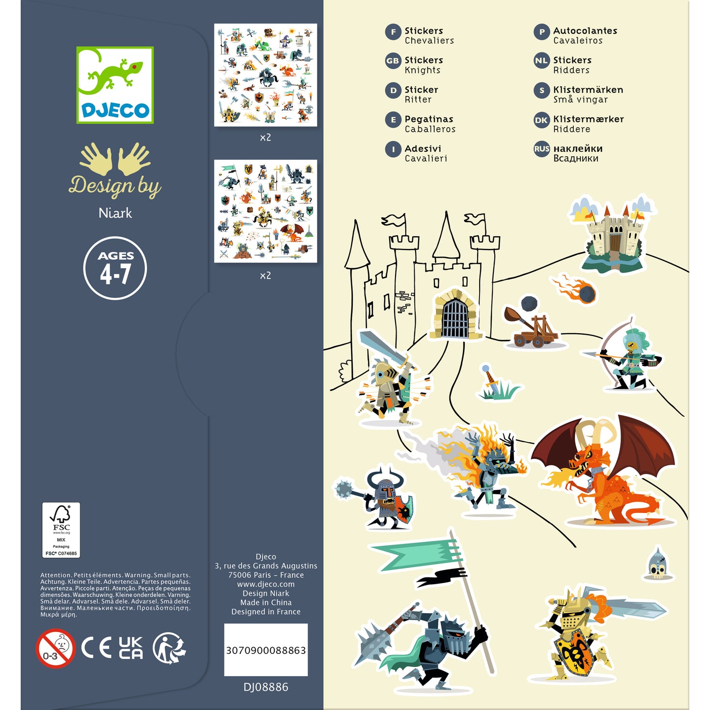 Stickers Chevaliers 4-7ans