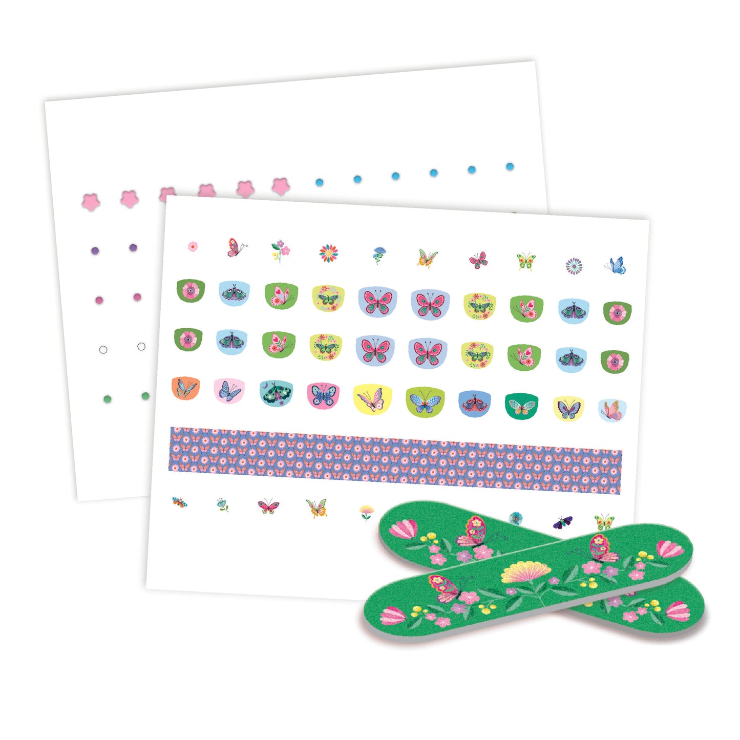 Stickers ongles - Papillons de printemps +3ans