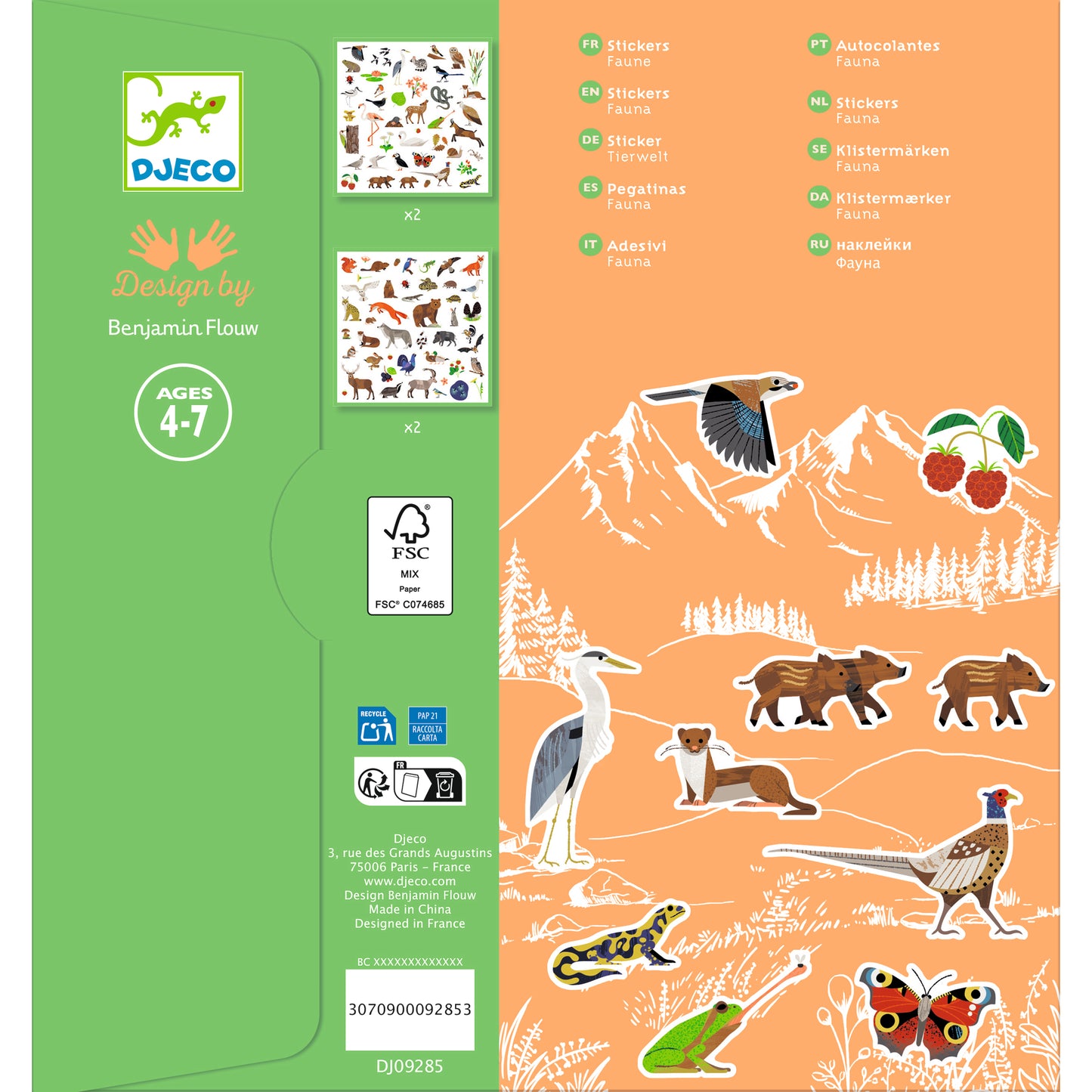 Stickers Animaux - Faune 4-7ans