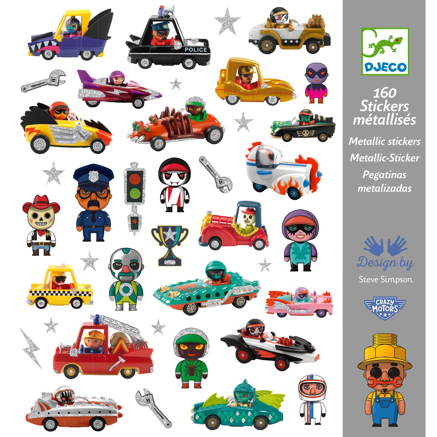 Stickers CRAZY MOTORS 4-7ans