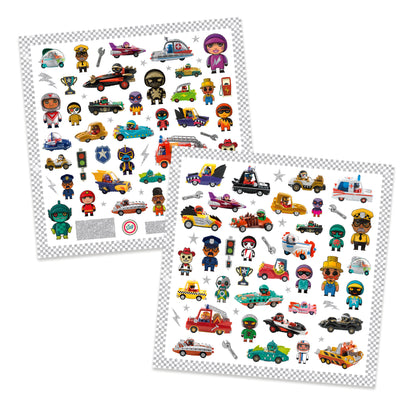 Stickers CRAZY MOTORS 4-7ans